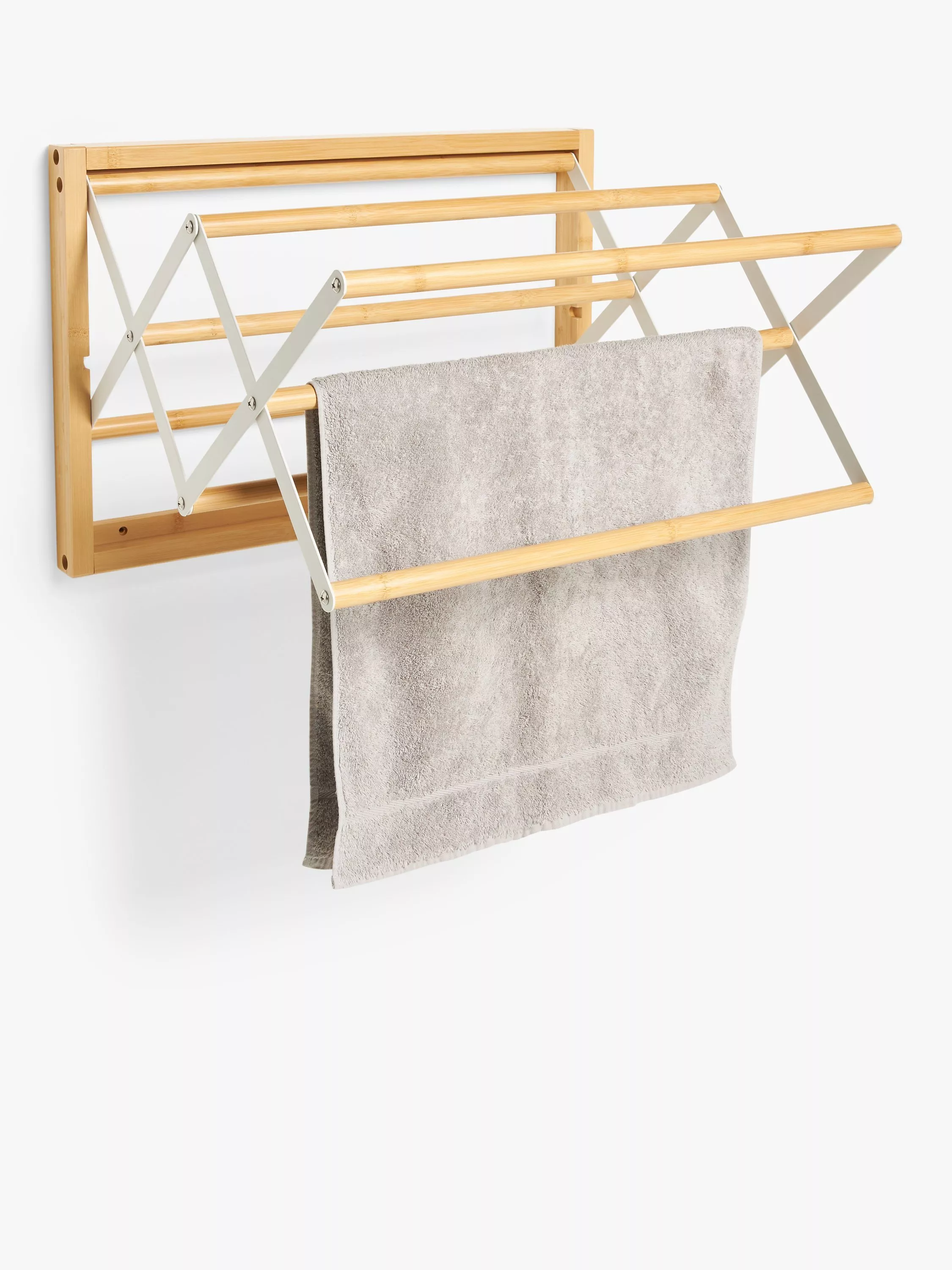 John Lewis Wall Fixed Bamboo Airer