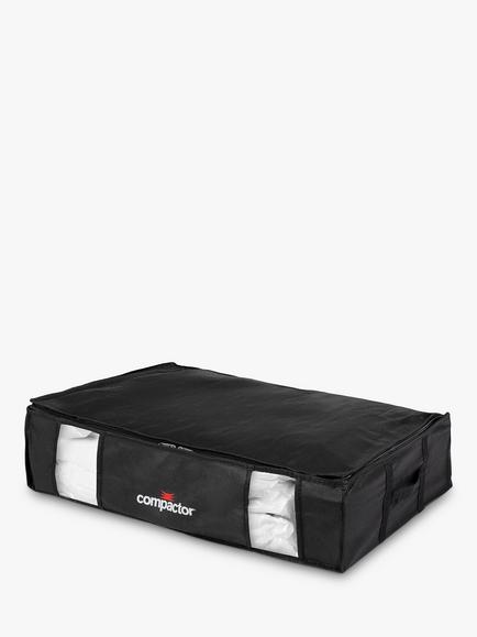Compactor Space Saving Semi Rigid Under Bed Vacuum Storage Box, 145L, Black