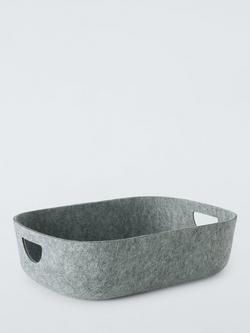 John Lewis Felt Storage Tray, Grey, Grey