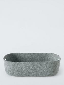 John Lewis Felt Storage Tray, Grey - view 2, Grey