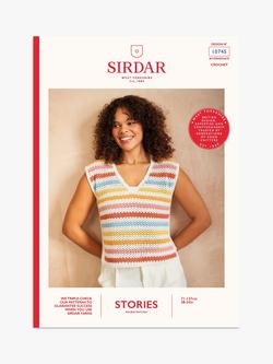 Sirdar Stories DK Soft Skyline Top Crochet Pattern, 10745, Multi