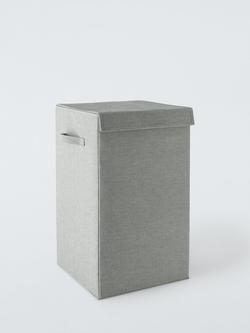 John Lewis Collapsible Laundry Basket, Grey, Grey