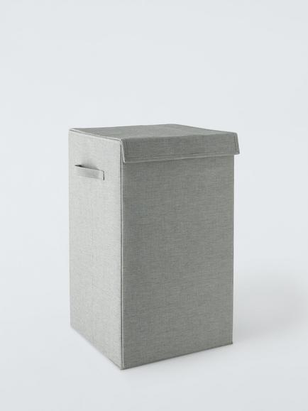 John Lewis Collapsible Laundry Basket, Grey, Grey