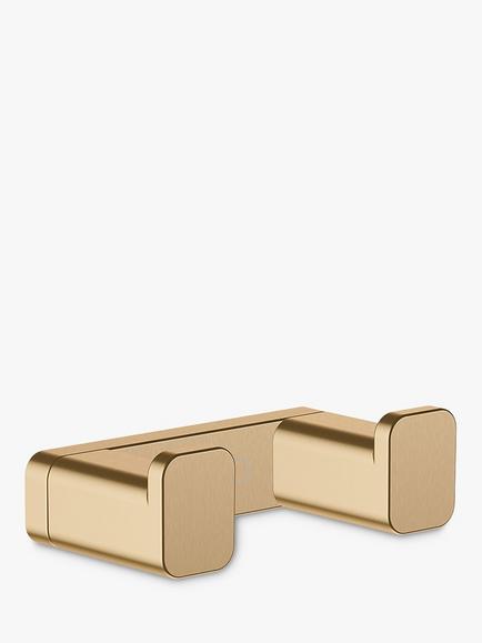 Hansgrohe AddStoris Wall-Mounted Double Towel Hook, Brushed Bronze