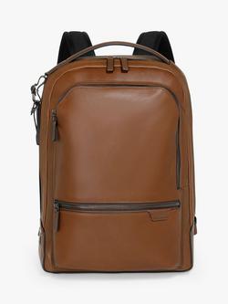 TUMI Bradner Leather Backpack, Cognac, Cognac