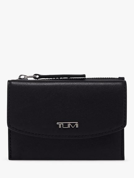 TUMI Flap Card Leather Case, Black, Black