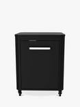 Cozze Outdoor Kitchen Storage Unit with Wheels, 1 Door, Black