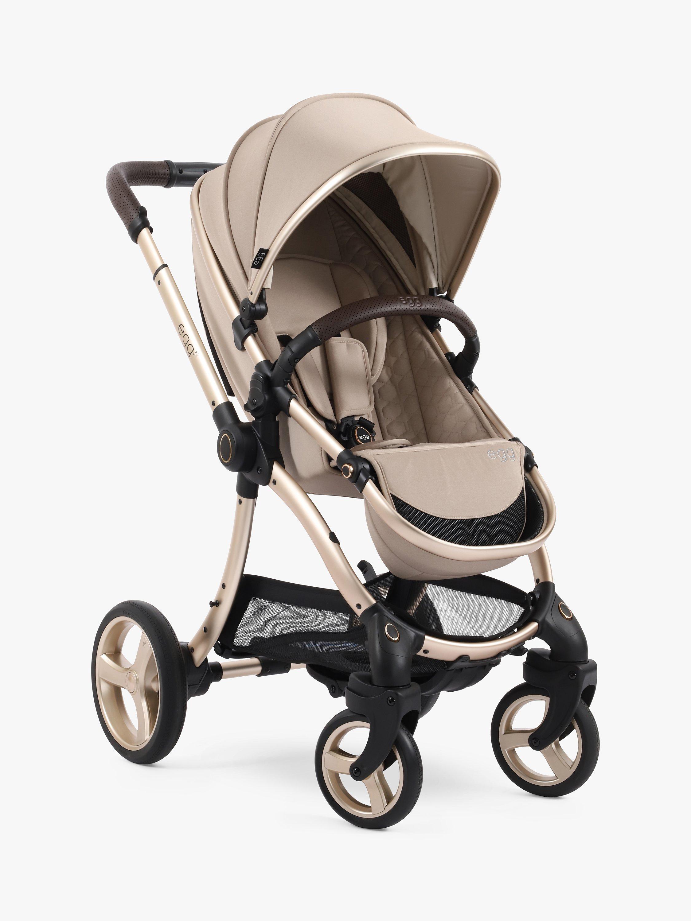 egg3 Pushchair Carrycot Accessories with Maxi Cosi Pebble 360 Pro Car Seat and Base Luxury Bundle Feather