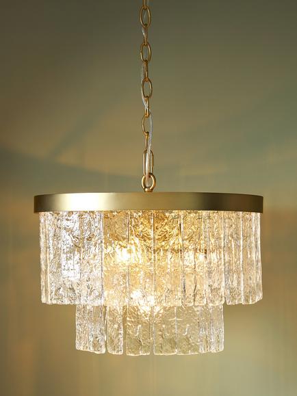 Laura Ashley Durnsford 4 Arm Chandelier Ceiling Light, Matt Antique Brass, Matt Antique Brass