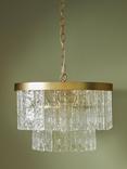 Laura Ashley Durnsford 4 Arm Chandelier Ceiling Light, Matt Antique Brass