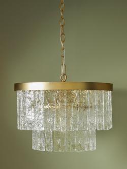 Laura Ashley Durnsford 4 Arm Chandelier Ceiling Light, Matt Antique Brass - view 2, Matt Antique Brass