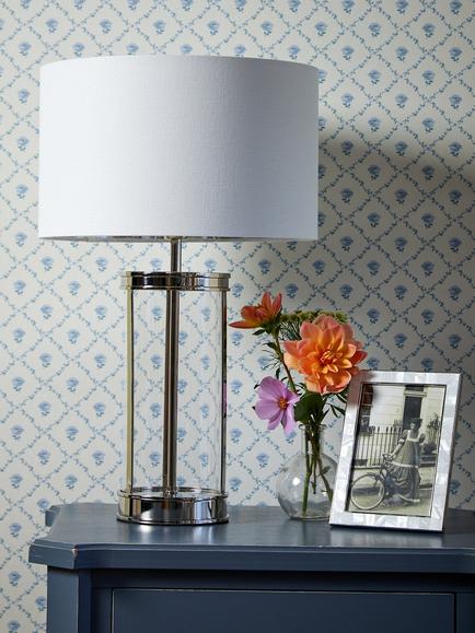 Laura Ashley Harrington Small Table Lamp - view 2, Polished Nickel