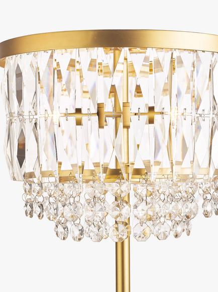 Laura Ashley Rhosill Floor Lamp, Matt Antique Brass - view 2, Matt Antique Brass