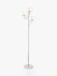 Laura Ashley Southwell Floor Lamp, 3 Arms, Satin Nickel