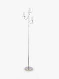 Laura Ashley Southwell Floor Lamp, 3 Arms, Satin Nickel