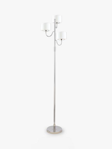 Laura Ashley Southwell Floor Lamp, 3 Arms, Satin Nickel - view 2, Satin Nickel