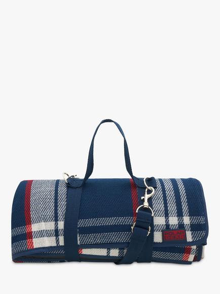 Polar Gear Woven Check Picnic Rug, Blue, Blue