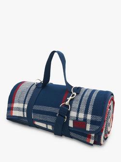 Polar Gear Woven Check Picnic Rug, Blue - view 2, Blue