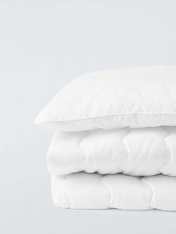 John Lewis Kids' Easycare Washable Duvet and Pillow Set, 7 Tog, Single, White