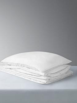 John Lewis Kids' Easycare Duvet, Pillow, Waterproof Protectors and Fitted Sheet Set, 4 Tog, Single, White