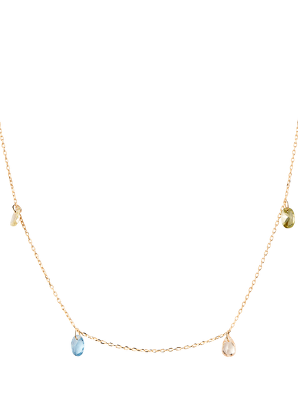 PDPAOLA Bloom Cubic Zirconia Necklace, Gold/Multi, Gold