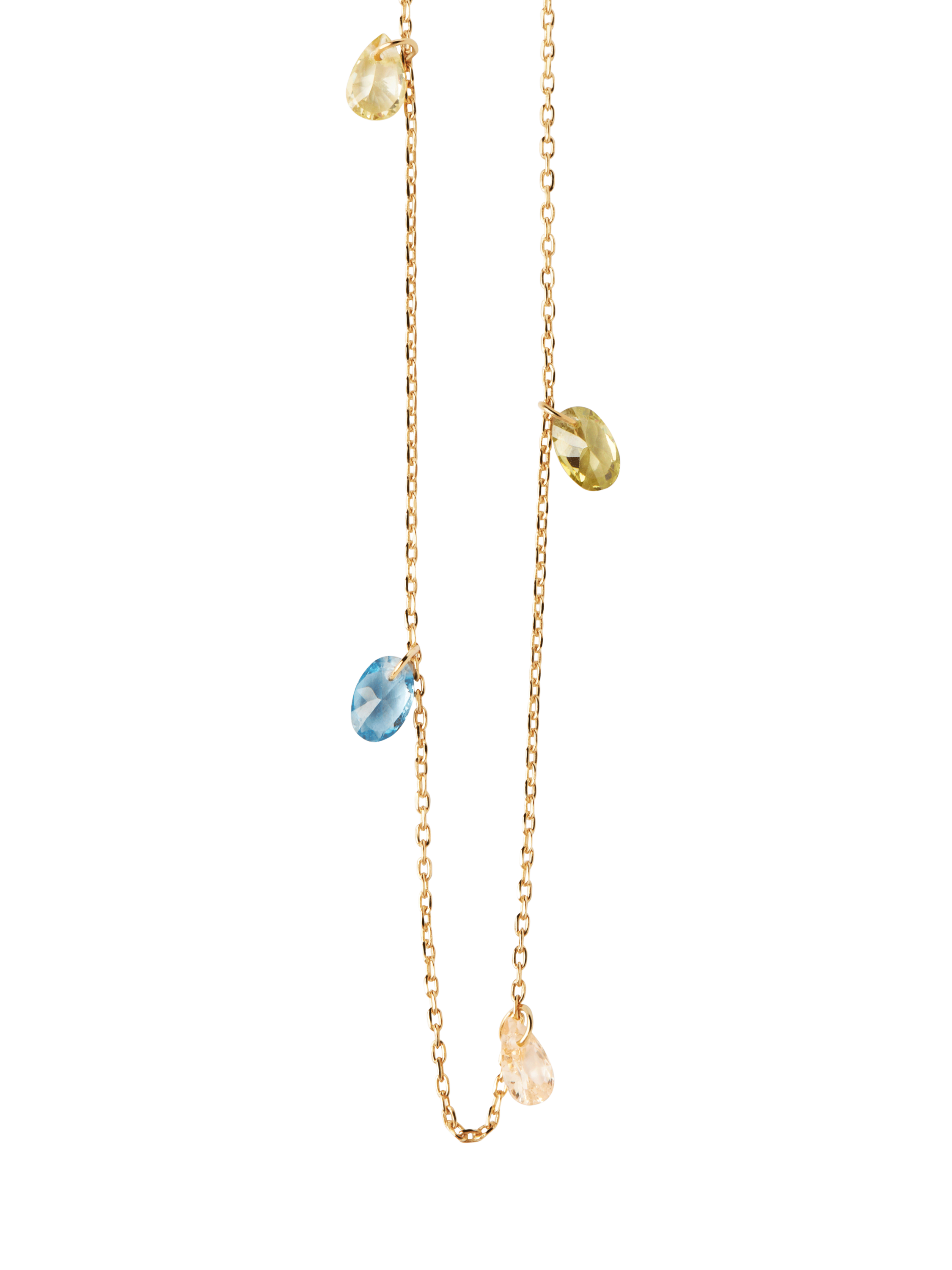 Product image 3 of 7, which shows PDPAOLA Bloom Cubic Zirconia Necklace, Gold/Multi