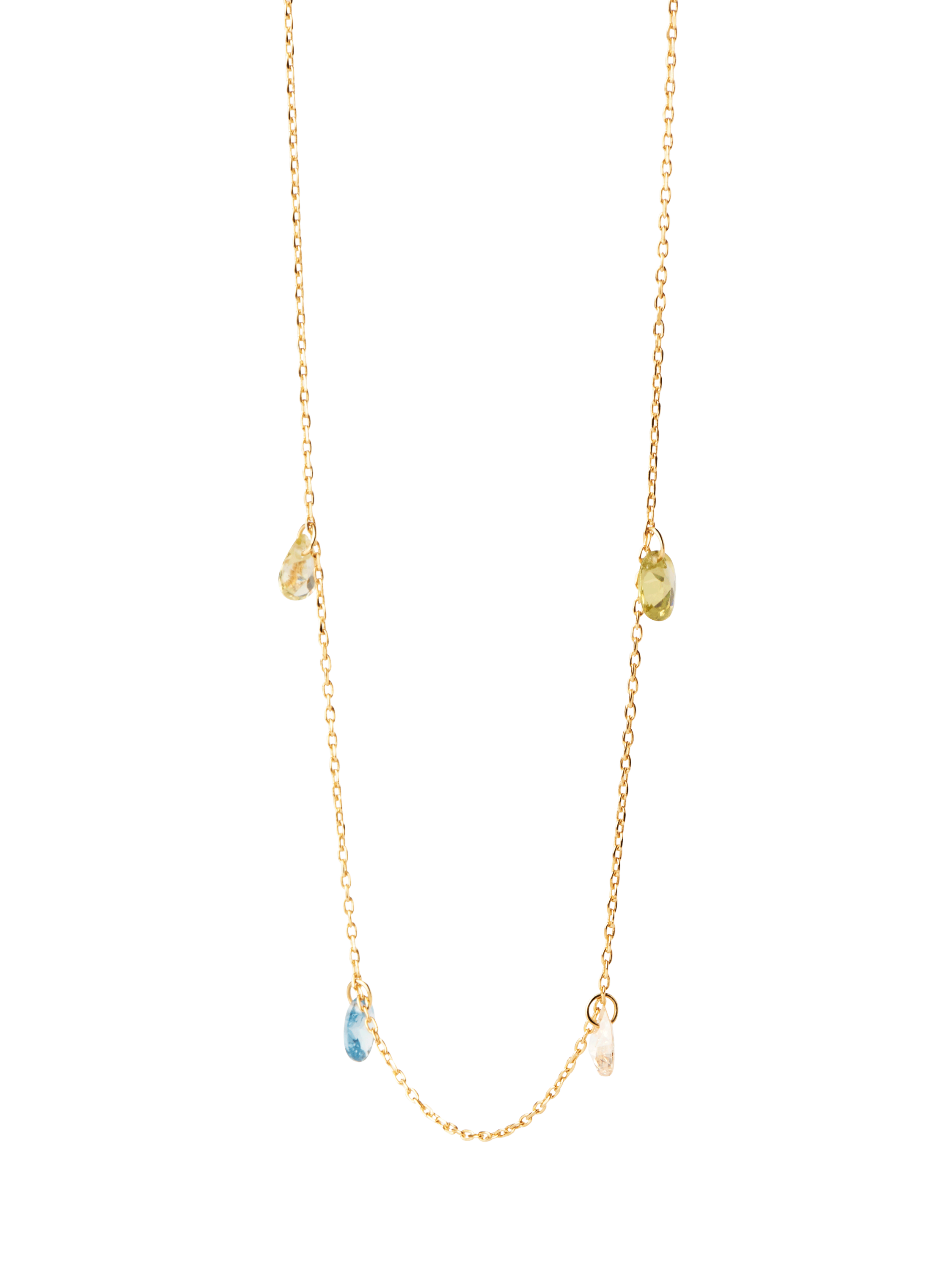 Product image 4 of 7, which shows PDPAOLA Bloom Cubic Zirconia Necklace, Gold/Multi