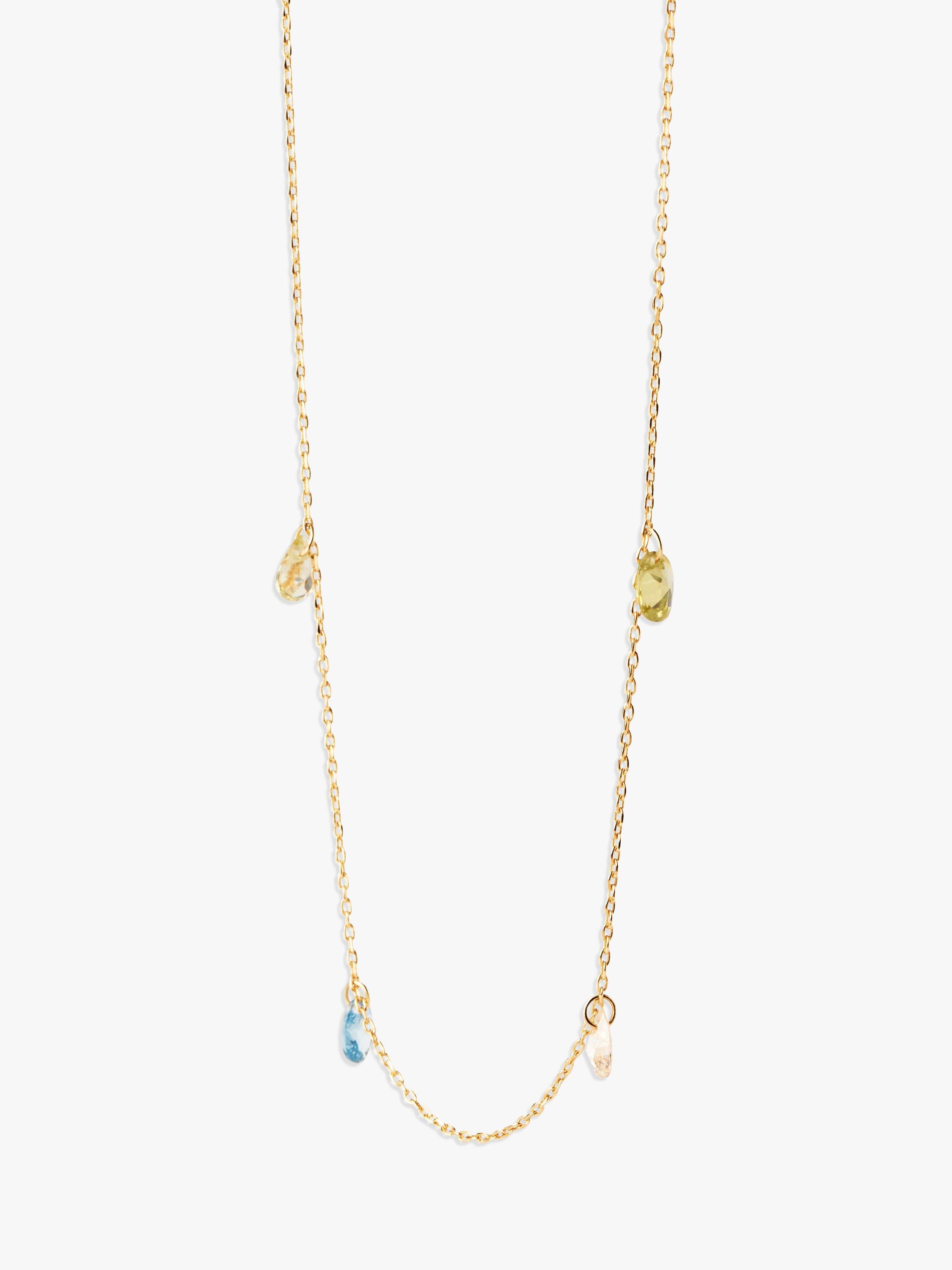 Product image 5 of 7, which shows PDPAOLA Bloom Cubic Zirconia Necklace, Gold/Multi