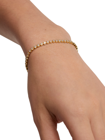 PDPAOLA Tennis Bracelet, Gold - view 2, Yellow Gold
