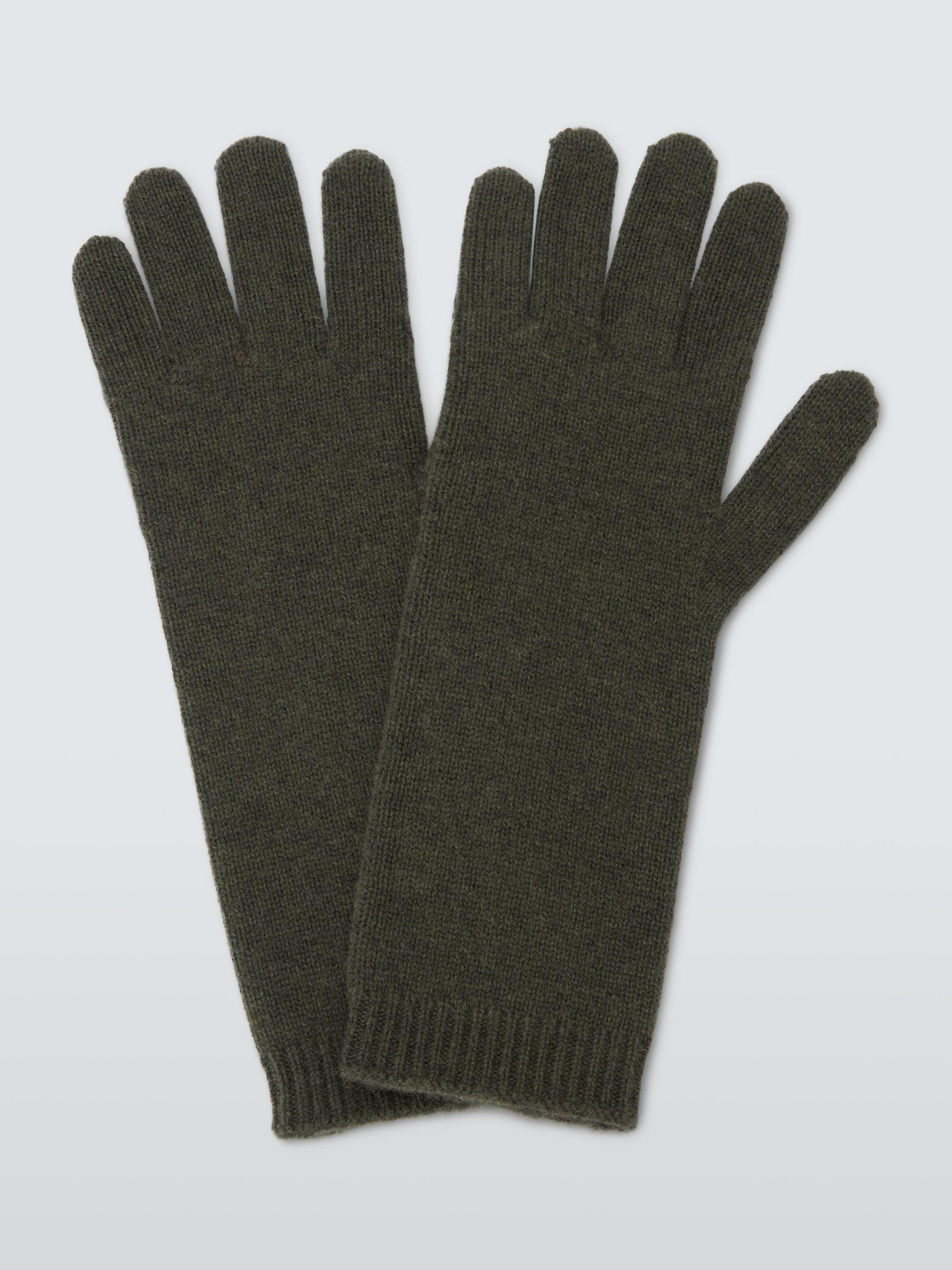 Product image 1 of 2, which shows John Lewis Cashmere Gloves, Khaki