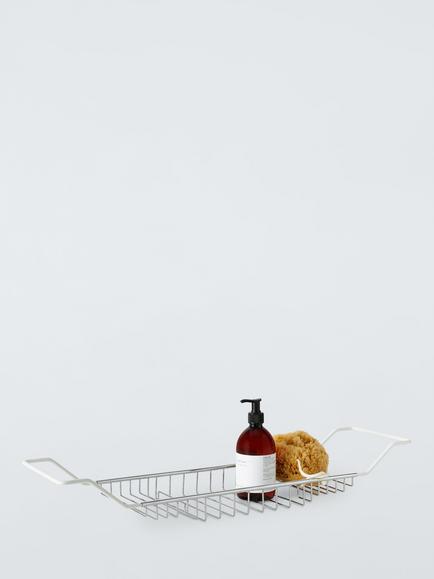 John Lewis Lux Extendable Bath Rack - view 2, Silver