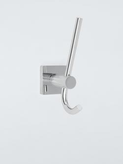 John Lewis Lux Robe Hook, Silver, Silver