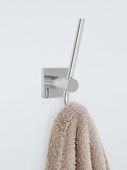 John Lewis Lux Robe Hook, Silver - view 2, Silver