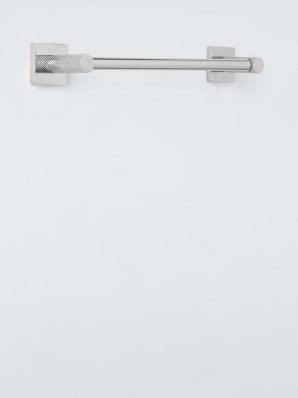John Lewis Lux Towel Rail, 32cm, Silver, Silver
