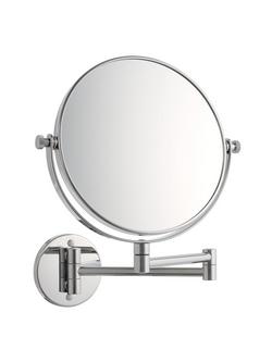John Lewis Lux Extendable Bathroom Swivel Mirror, Silver - view 2, Silver