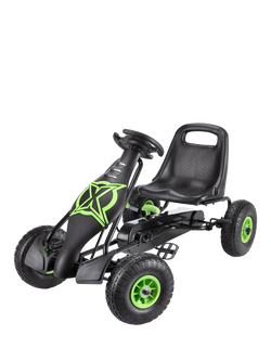Xootz Kids' Viper Go Kart, Black/Green, Black/Green