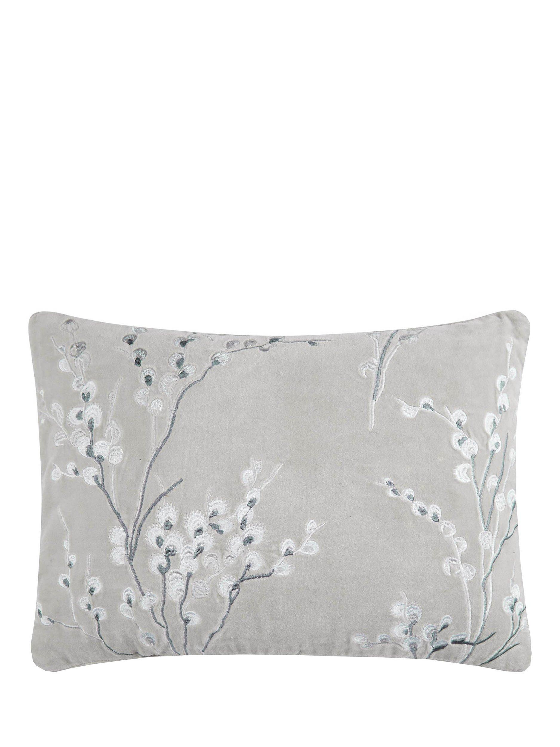 Laura Ashley Pussy Willow Cushion, Steel