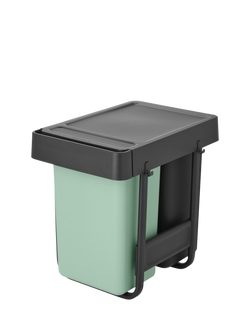 Brabantia Sort & Go Built-in Bin, 2 x 15L - view 2, Dark Grey/Jade Green