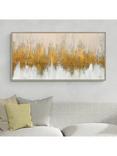 John Lewis Julia Purinton 'Glimmer' Framed Canvas Print, 66 x 126cm, Gold