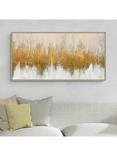 John Lewis Julia Purinton 'Glimmer' Framed Canvas Print, 65 x 125cm, Gold