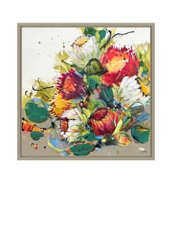 John Lewis Julia Forman 'Crazy Bunch' Framed Canvas, 86 x 86cm, Multi, Multi