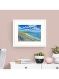 John Lewis Emma Dashwood 'Pink Thrift, Gunwalloe' Framed Print & Mount, 43.5 x 53.5cm, Blue/Pink