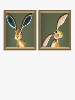 John Lewis Quinn Russell 'Marley & Maisie' Framed Print, Set of 2, 55 x 45cm, Green, Green