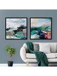 John Lewis Georgia Elliot 'Shift Skies' Framed Print, 84.5 x 84.5cm, Green