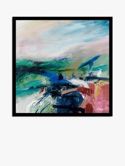 John Lewis Georgia Elliot 'Side Swept' Framed Print, 84.5 x 84.5cm, Green, Green