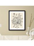 John Lewis Lucy Deaner 'Flowers in a Pedastal Vase' Framed Print & Mount, 63.5 x 53.5cm, Black