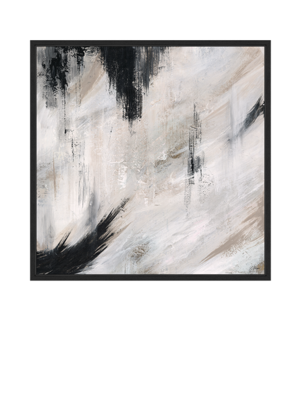 John Lewis Yharnna 'Halo Love' Framed Canvas Print, 106 x 106cm, Black, Black