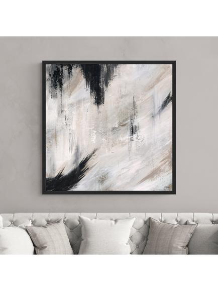 John Lewis Yharnna 'Halo Love' Framed Canvas Print, 106 x 106cm, Black - view 2, Black