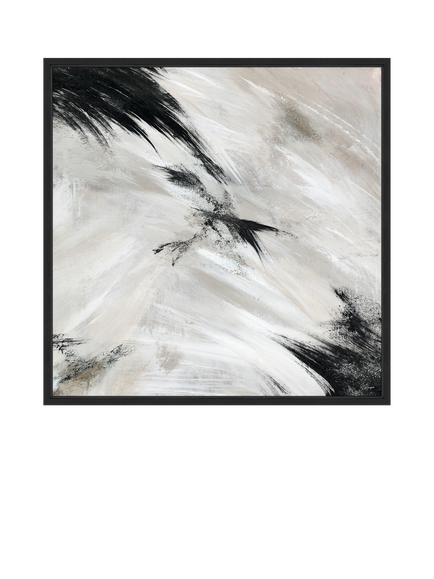 John Lewis Yharnna 'Aurora' Framed Print, 106 x 106cm, Black, Black