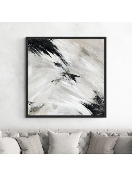 John Lewis Yharnna 'Aurora' Framed Print, 106 x 106cm, Black - view 2, Black